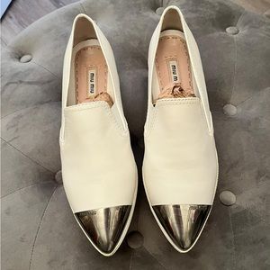 MIU MIU Slip On Sneakers in White